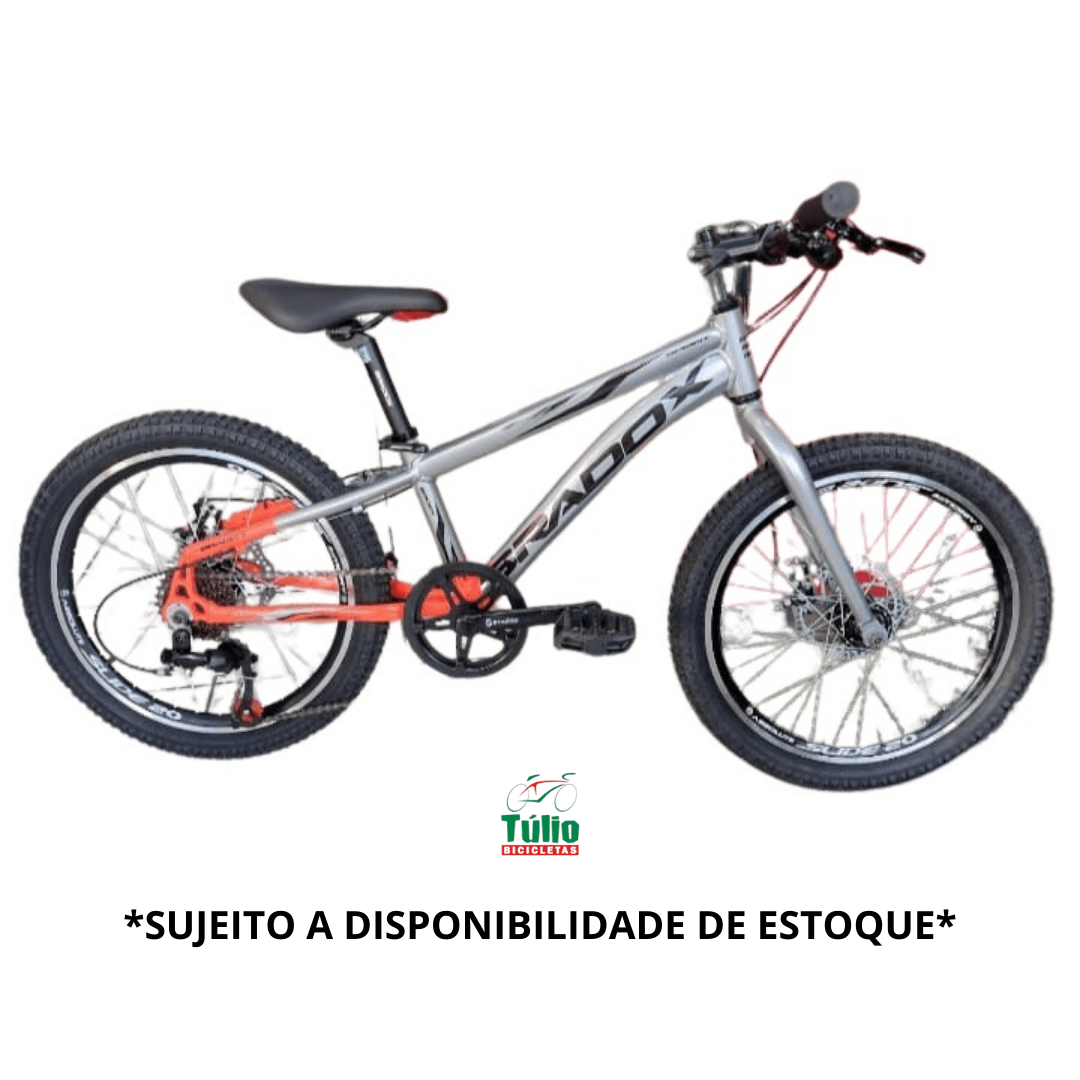 Bicicleta Aro 20 Bradox Aluminio 7 marchas com freio a disco