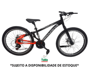 Bicicleta Aro 24 Bradox Aluminio 21 marchas com freio a disco