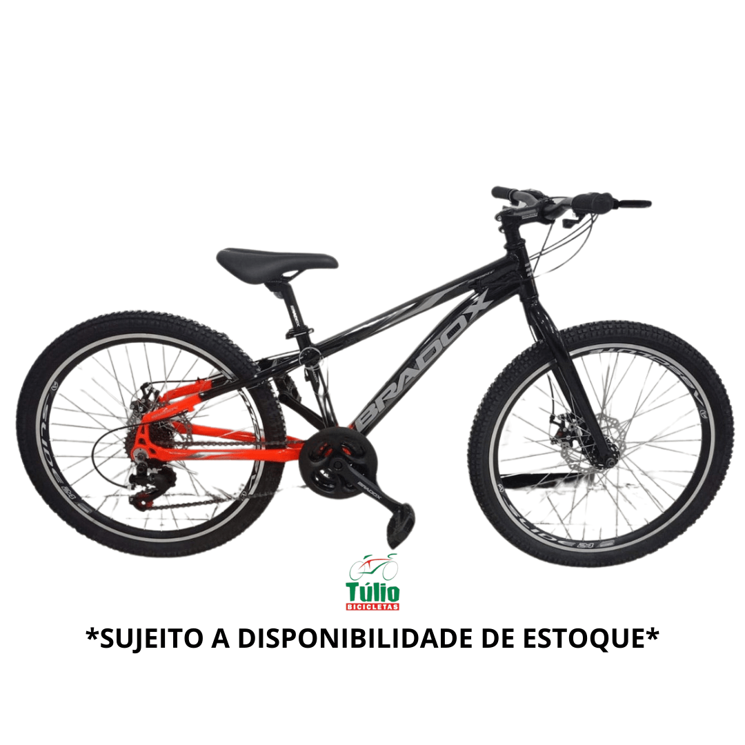 Bicicleta Aro 24 Bradox Aluminio 21 marchas com freio a disco